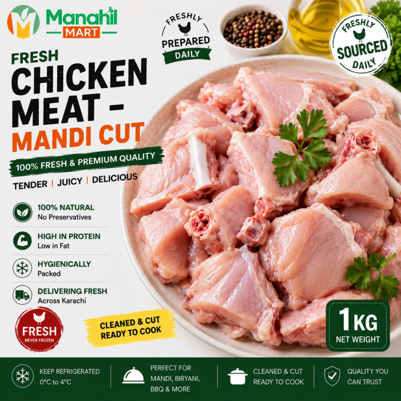 Fresh Chicken Mandi Cut 1 kg in Karachi