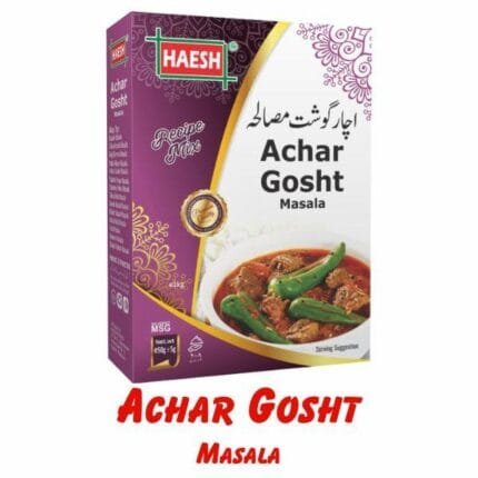 Achar Gosht Masala 50g Box – A tangy and spicy blend of spices for preparing achar gosht, infusing a rich, flavorful taste with a hint of pickled zest.