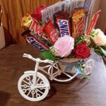 Chocolate & Flower Bicycle Bouquet – Sweet and Unique Gift