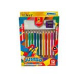 Deer 12 Colour Jumbo Pencil With Sharpener