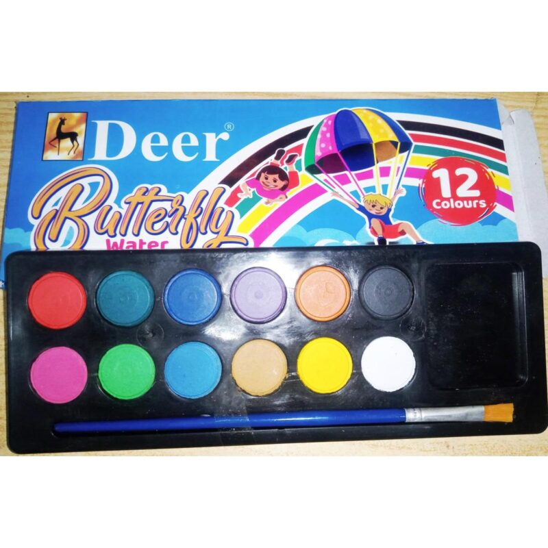 Deer Butterfly Water Color Tablet 12 Colors