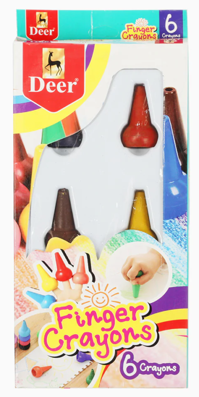 Deer Finger Crayons 6 Pcs