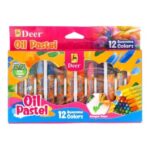 Deer Oil Pastels 12 Colors Plastic Case