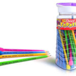 Deer Topper Pencil 84 Pcs Drum Jar