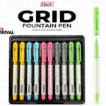 Dux New Grid Fountain Pen Gold Plated Nib DX-260 (pack of 10 PCs )