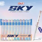 Dux Sky Multi-Colored Fountain Pen DX-500 (Pack of 10 Pcs)