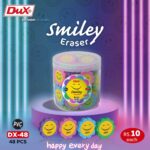 Dux Smiley Eraser DX-48 (Jar of 48 Pcs)