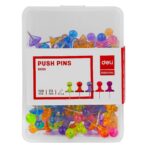 Deli 23mm Sharp Transparent Push Pins, 100 Pieces, E0030