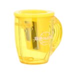 Deli E0551 2-hole cup pencil sharpener with shavings canister