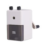 Deli E0619B rotary pencil sharpener with transparent shavings canister