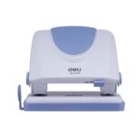 Deli E0125 metal 2-hole punch machine with 20-sheet capacity