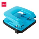 Deli E0137 metal 2-hole punch machine with 20-sheet capacity