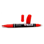 Deli EU6824 2-Tip Permanent Marker red