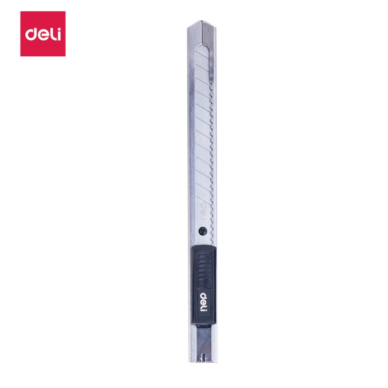 Deli E2058T metal body 9mm utility knife paper cutter