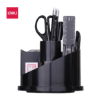 Deli E38251A Rotary Desk Organizer with Stationery
