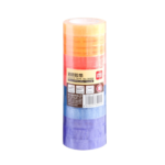 Deli E30024 Transparent Multicolor Stationery Tape 0.5 Inch x 30 Yds 12 Pieces Roll