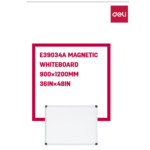 Deli Universal Magnetic Whiteboard 4×3 Feet E39034A