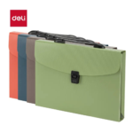 Deli E5557 A4 13 Pockets Expanding File Buckled with Handle