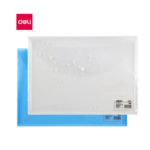 Deli Aurora E5502 A4 Button File Bag Translucent