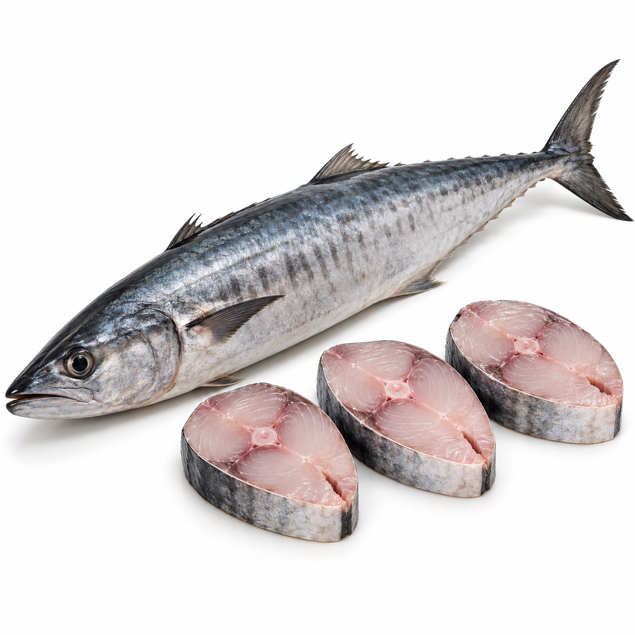 Fresh Surmai Fish with Three Steaks Surmai Fish – Karachi Delivery - Image 1